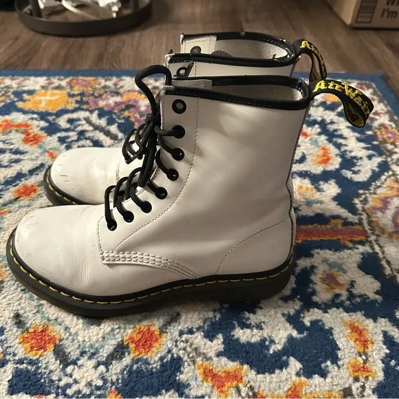 Dr Martens Boots Womens 8 Pascal Virginia Leather Up 1460 Original Grunge - Picture 3 of 8